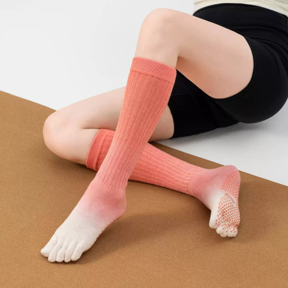 MISOX Studio | Five-Toe Slouchy Non-Slip Long Calf Socks