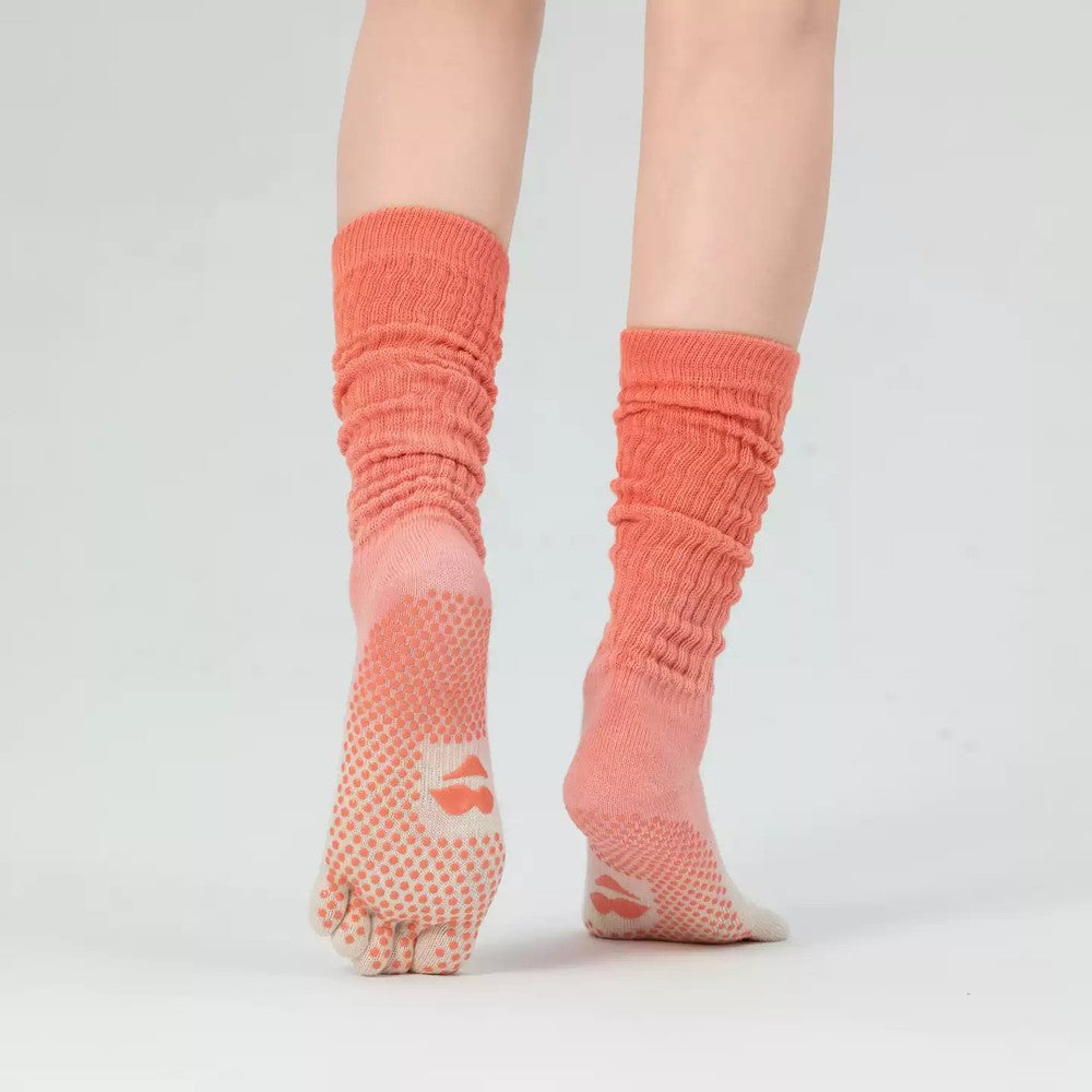MISOX Studio | Five-Toe Slouchy Non-Slip Long Calf Socks