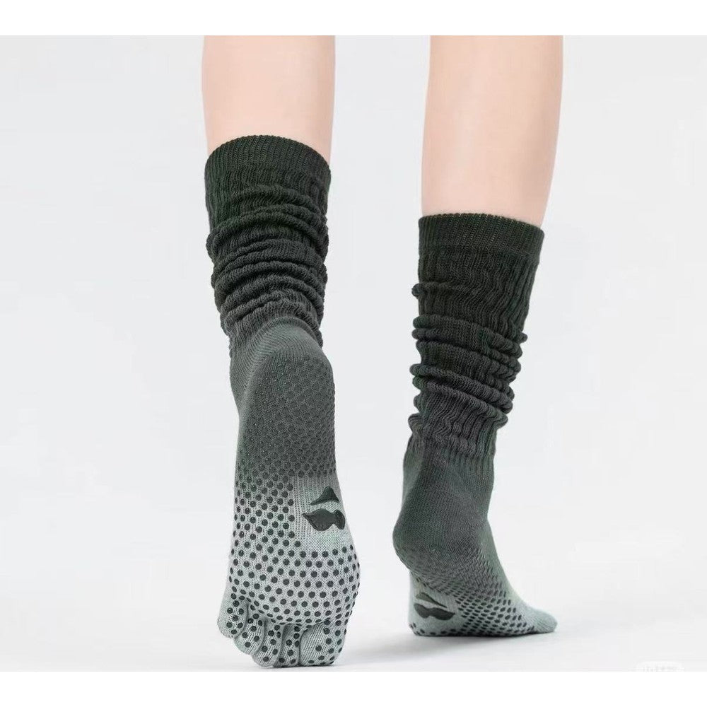 MISOX Studio | Five-Toe Slouchy Non-Slip Long Calf Socks