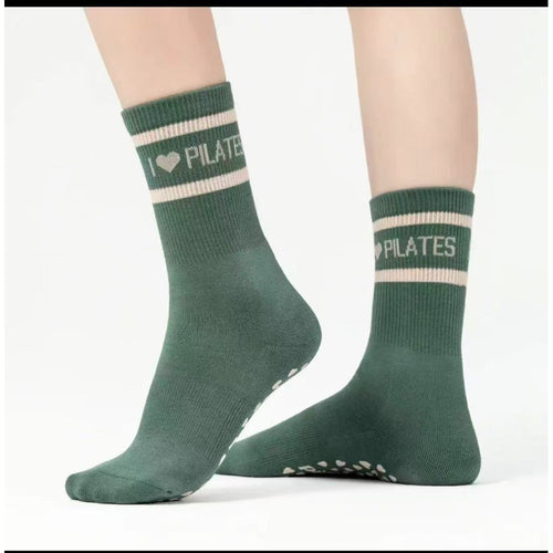 MISOX Studio | "I ♥ Pilates" Non-Slip Knee-High Socks