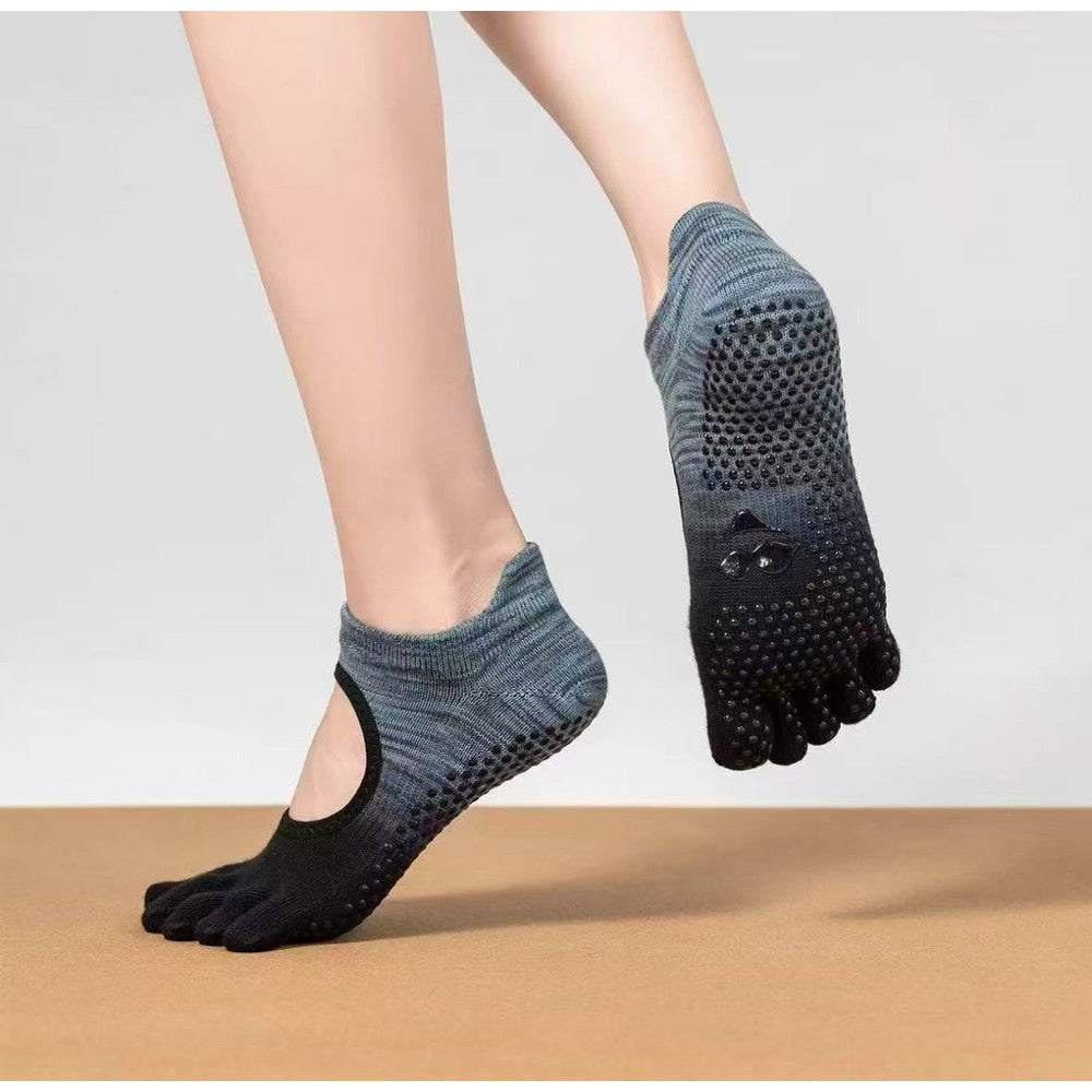 MISOX Studio | Open-Back Five-Toe Non-Slip Grip Socks