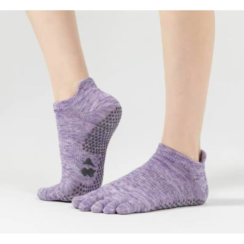 MISOX Studio | Five-Toe Non-Slip Grip Socks — Lavender