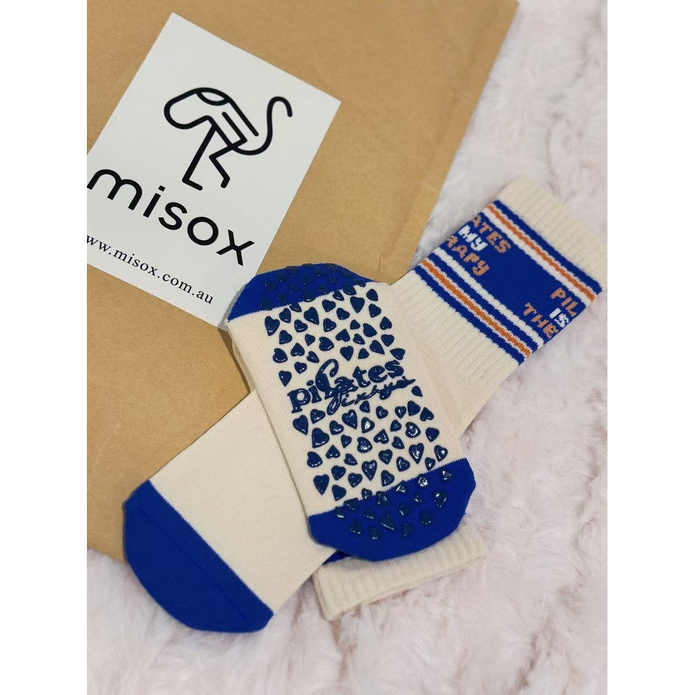MISOX Studio | Pilates Is My Therapy Non-Slip Crew Socks